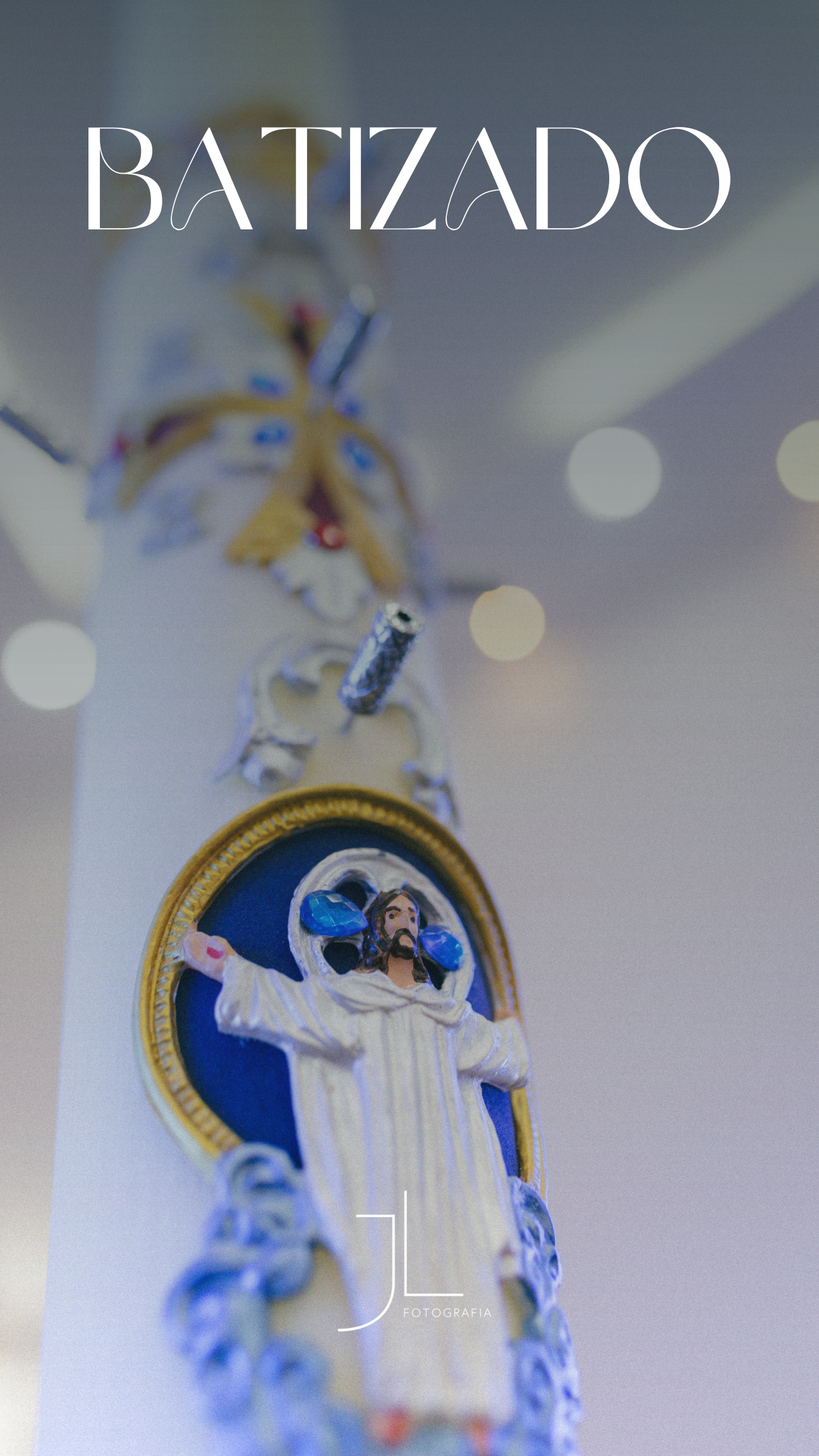 Detalhe sacro de uma celebração de Batizado